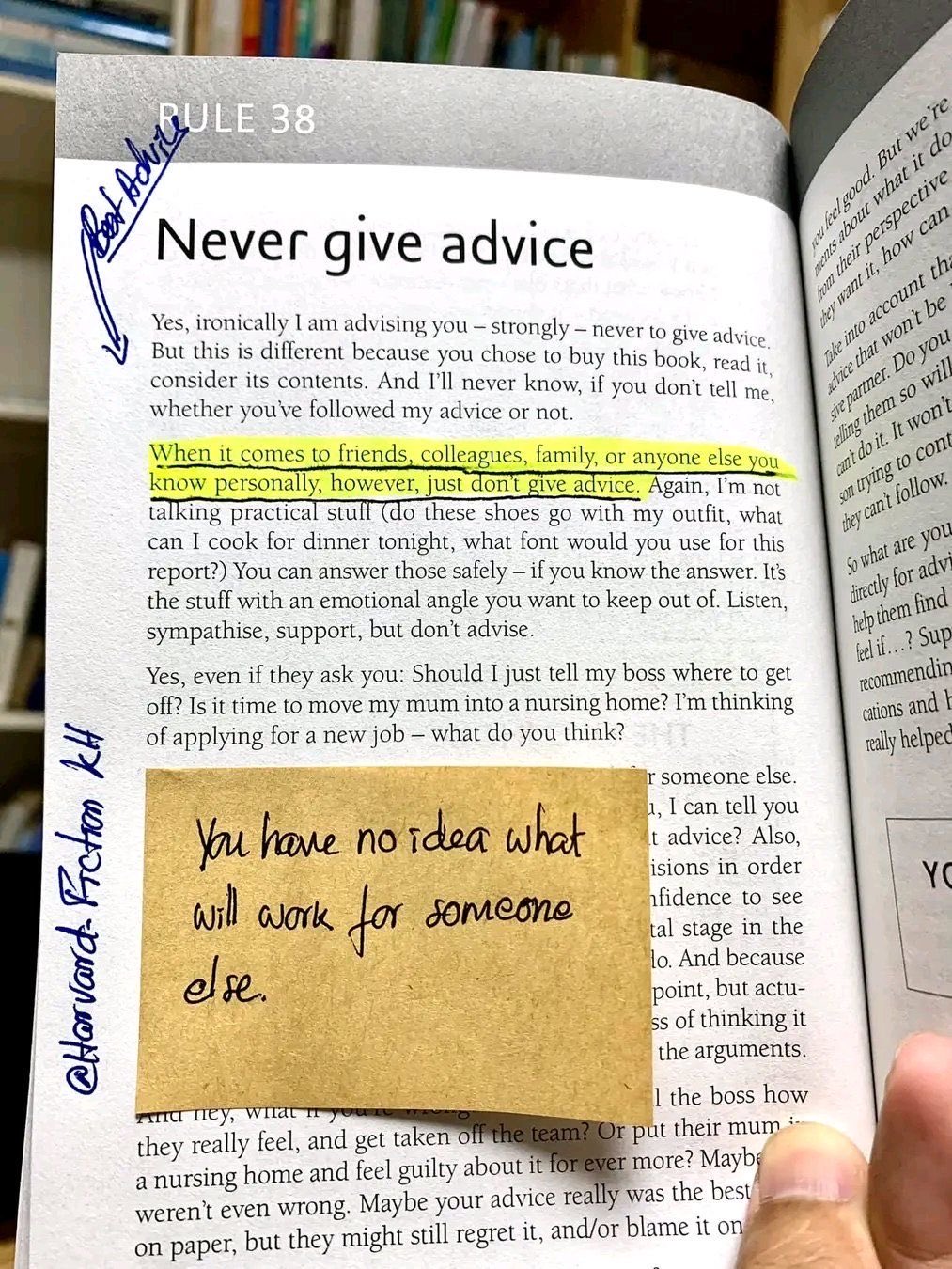 Don't Give Advice